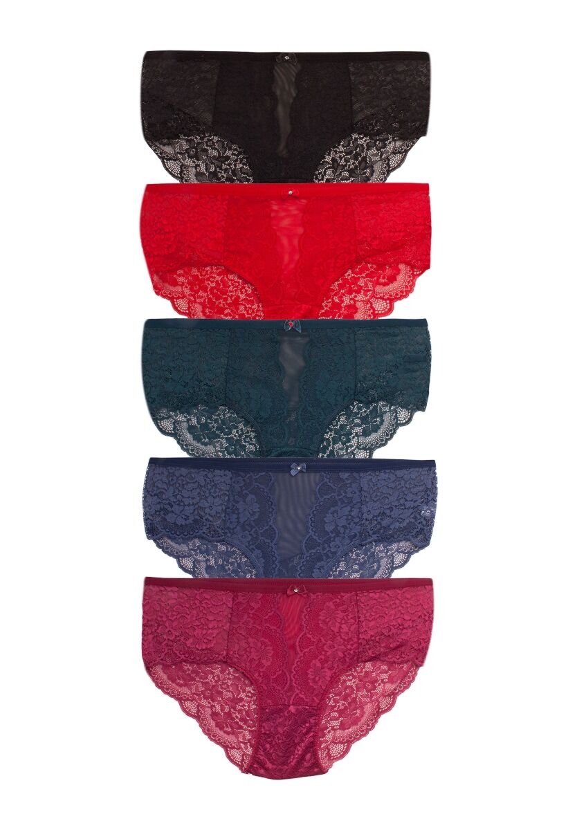 Σλιπ Plus Size με δαντέλα Cottonhill Eliot 5 Τεμ.