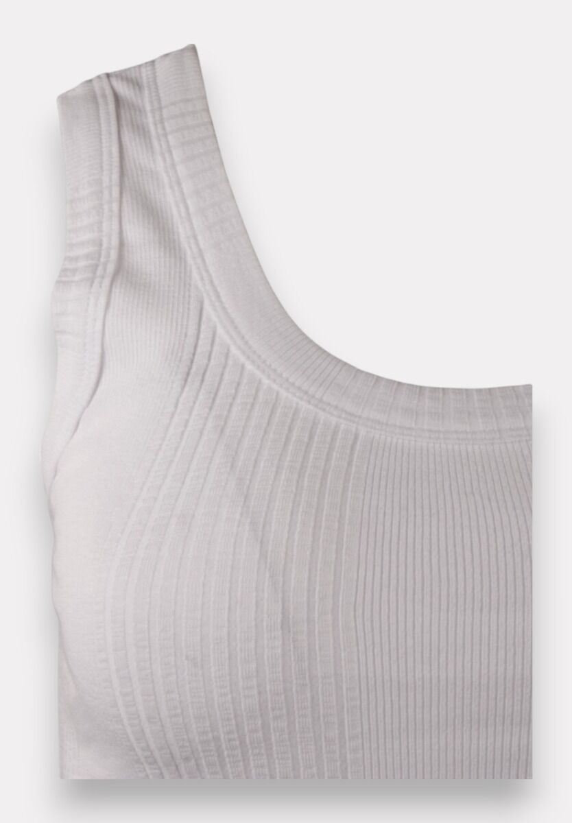 Φανελάκι γυναικείο Rib αμάνικο Kota White