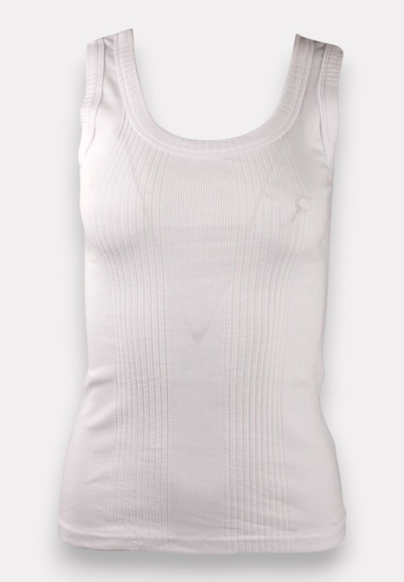 Φανελάκι γυναικείο Rib αμάνικο Kota White