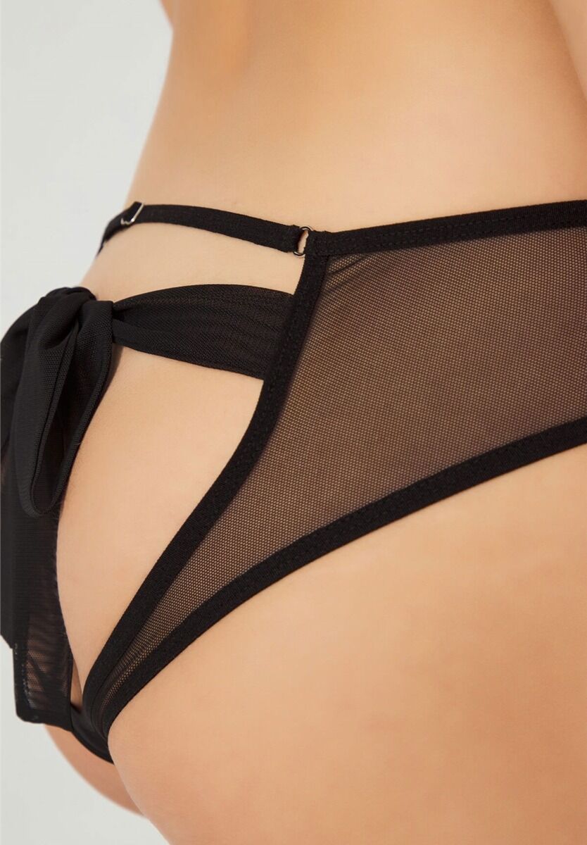 Σλιπ διάφανο με φιόγκο Black Bow