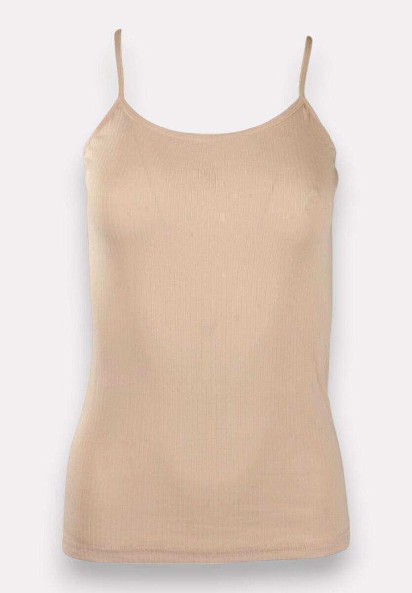 Φανελάκι γυναικείο βαμβακερό Soft Rib Kota Beige