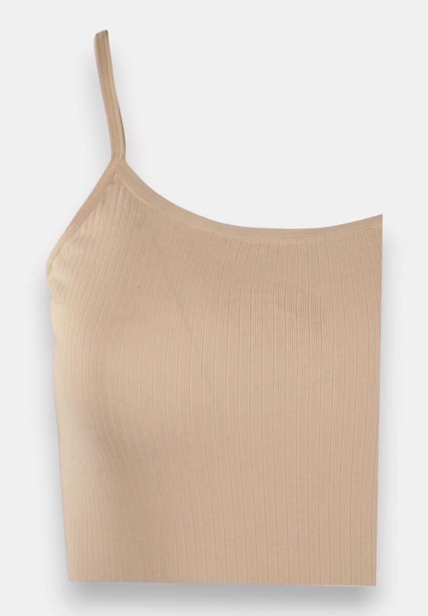 Φανελάκι γυναικείο βαμβακερό Soft Rib Kota Beige