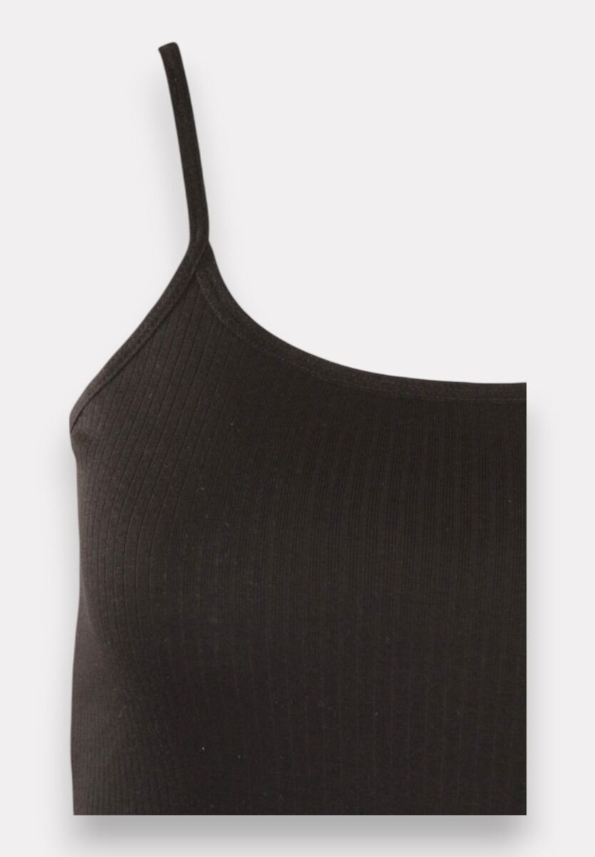 Φανελάκι γυναικείο βαμβακερό Soft Rib Kota Black