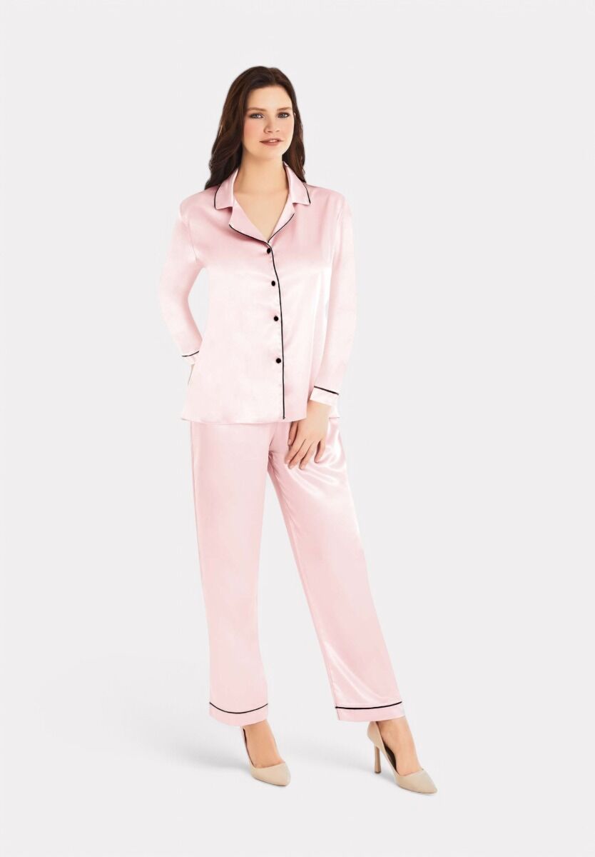 Πιτζάμα γυναικεία Satin Moongirl Elegant Pink