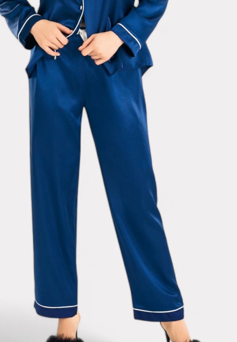 Πιτζάμα γυναικεία Satin Moongirl Elegant Blue
