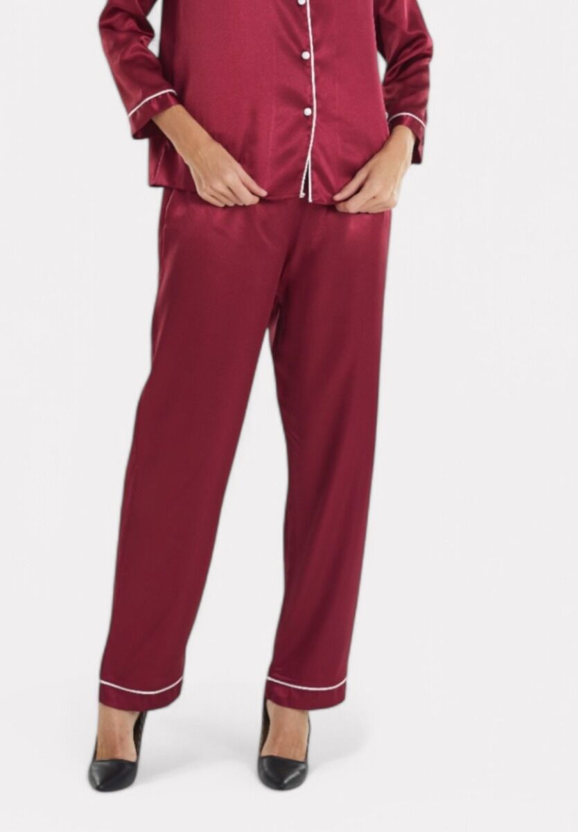 Πιτζάμα γυναικεία Satin Moongirl Elegant Dark Red