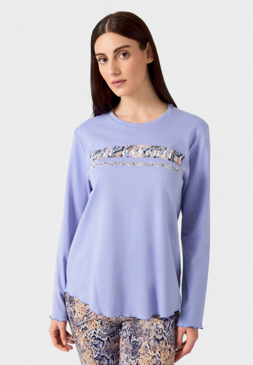 Πιτζάμα Γυναικεία Minerva Wild Blue Violet