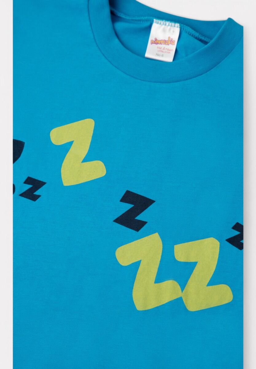 Πιτζάμα για Αγόρι Εφηβική Zzzz Cyber Blue
