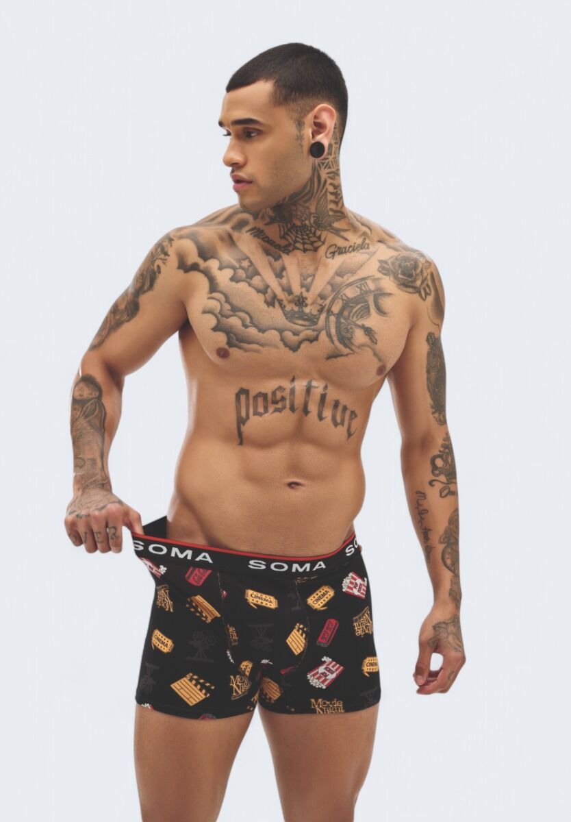 Boxer ανδρικό Cinema Soma Black