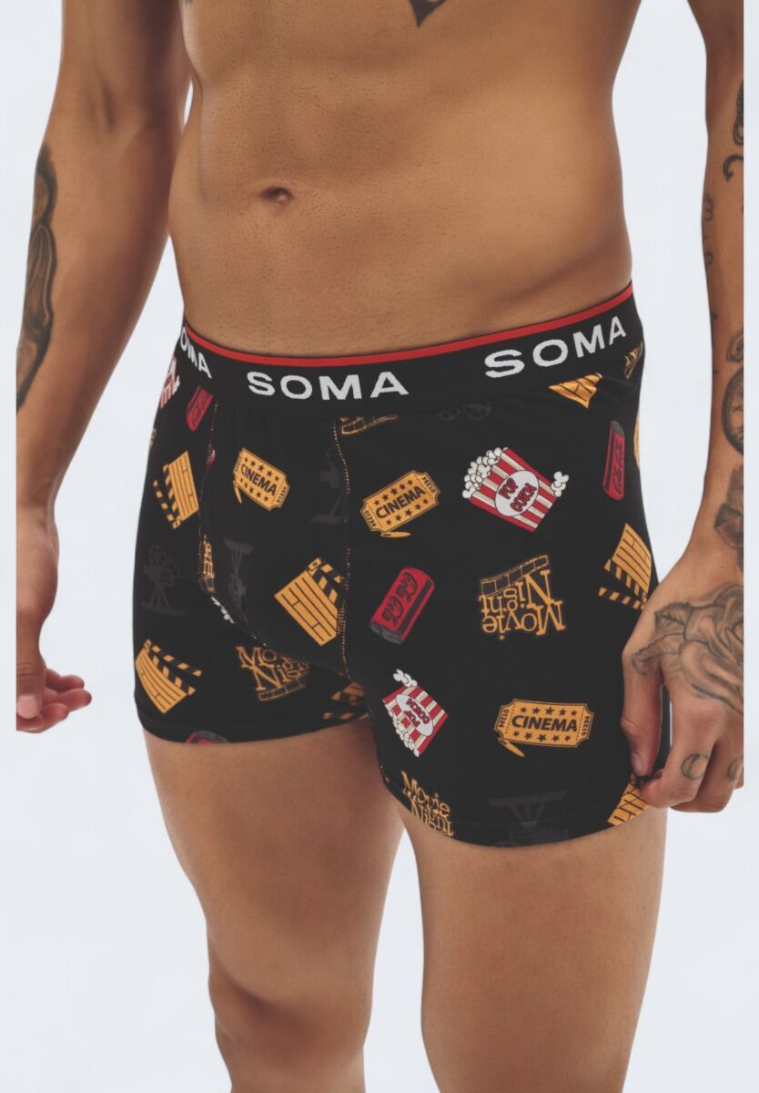 Boxer ανδρικό Cinema Soma Black