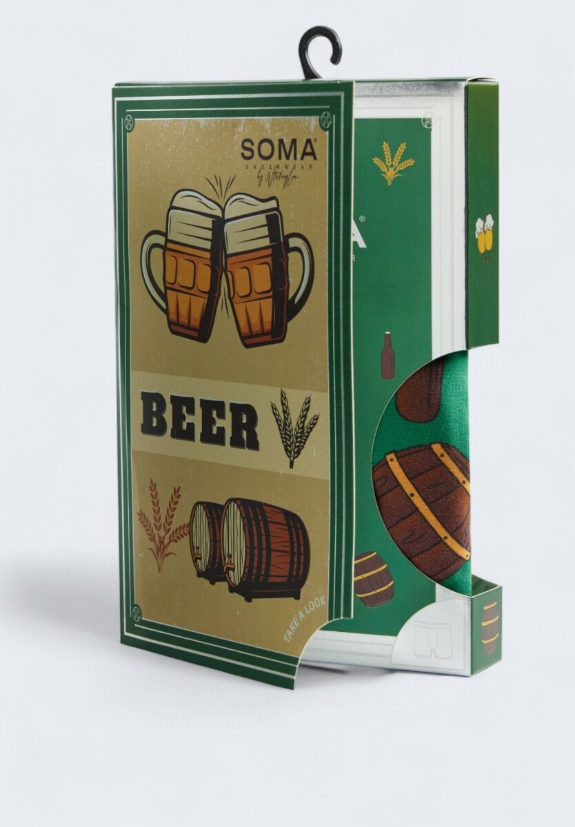 Συσκευασία του ανδρικού boxer Soma Barrel με ετικέτα “Beer”

