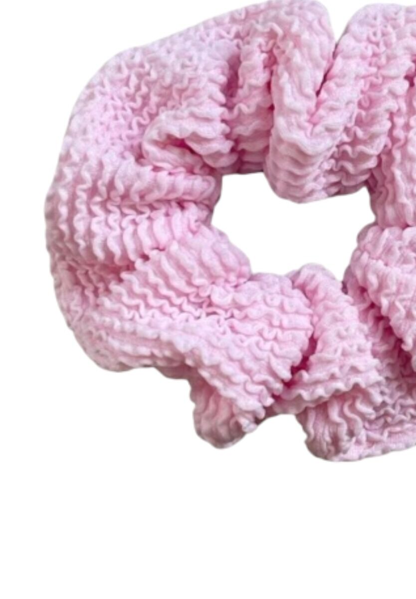 Crinkle Scrunchie Pink