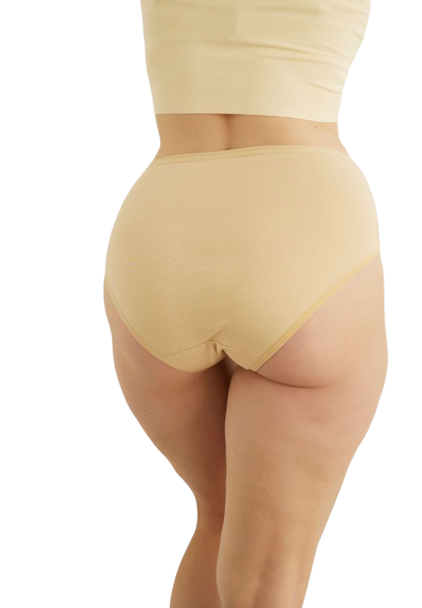 Σλιπ γυναικεία ψηλόμεσα maxi 3/4 Monica Beige 5 Τεμ.