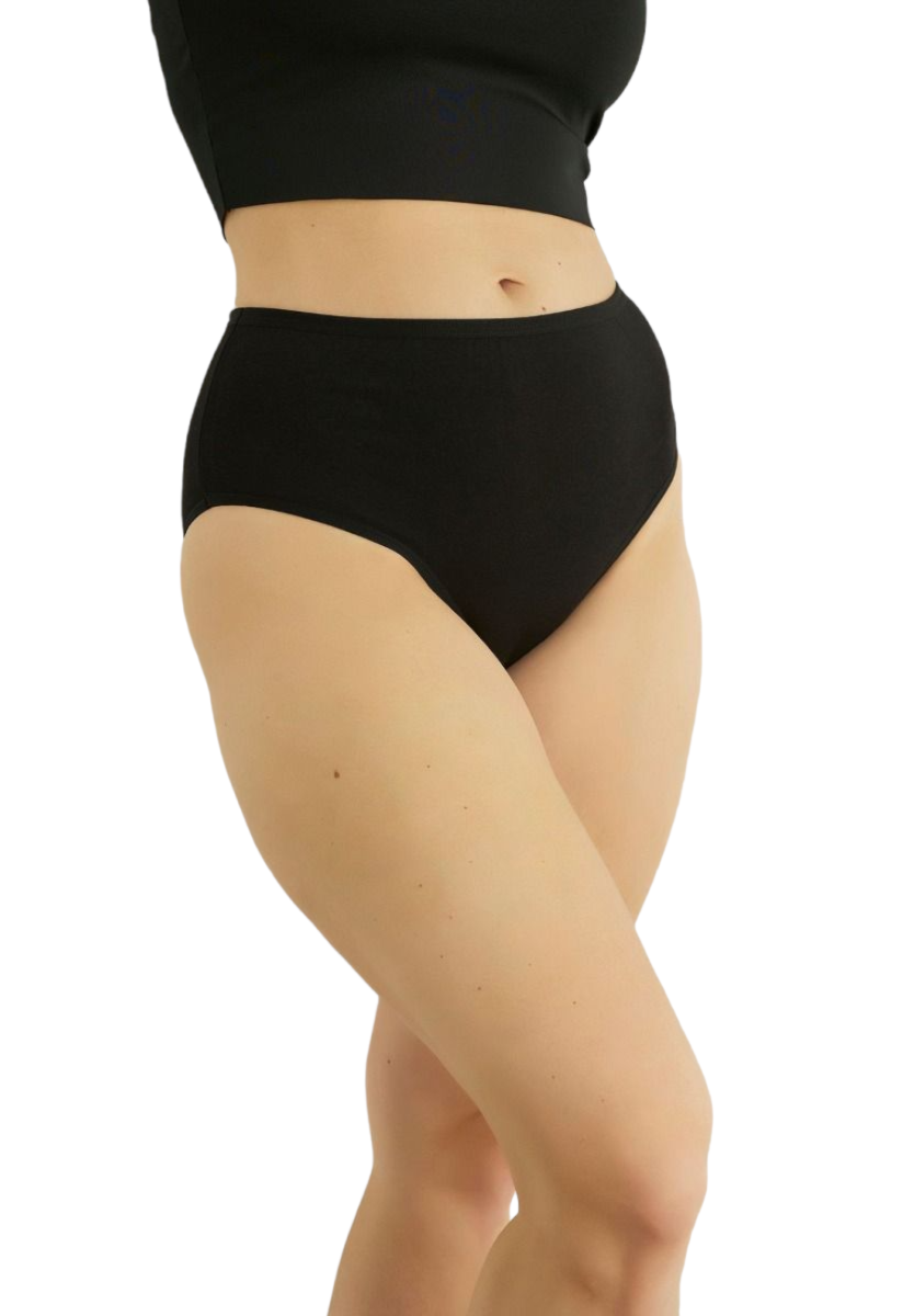 Σλιπ γυναικεία ψηλόμεσα maxi 3/4 Monica Black 5 Τεμ.