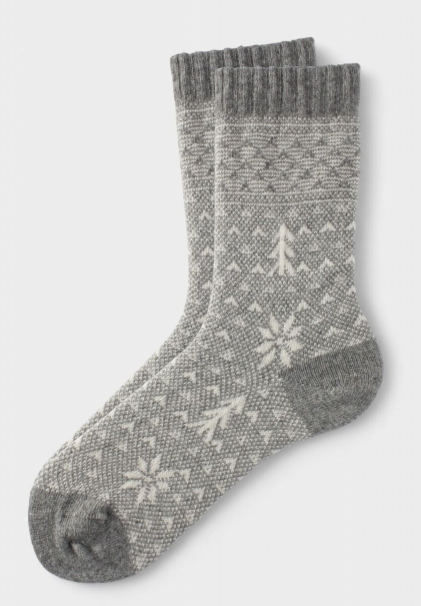 Γυναικεία μάλλινη κάλτσα Pro Socks Frosty Silver – ασημί γκρι