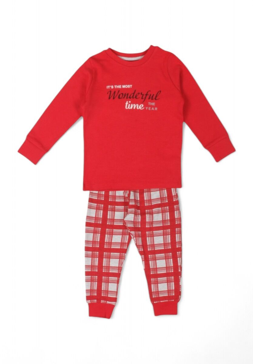 Πιτζάμα παιδική Biorganic Christmas Time Unisex