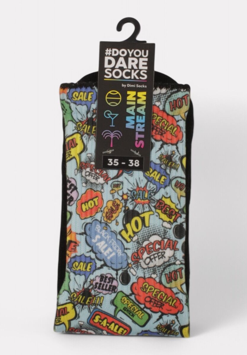 Κάλτσα #doyoudaresocks by Dimi Socks Digital Printed Casual Pop Art II