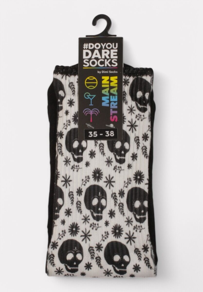 Κάλτσα #doyoudaresocks by Dimi Socks Digital Printed Casual Skulls