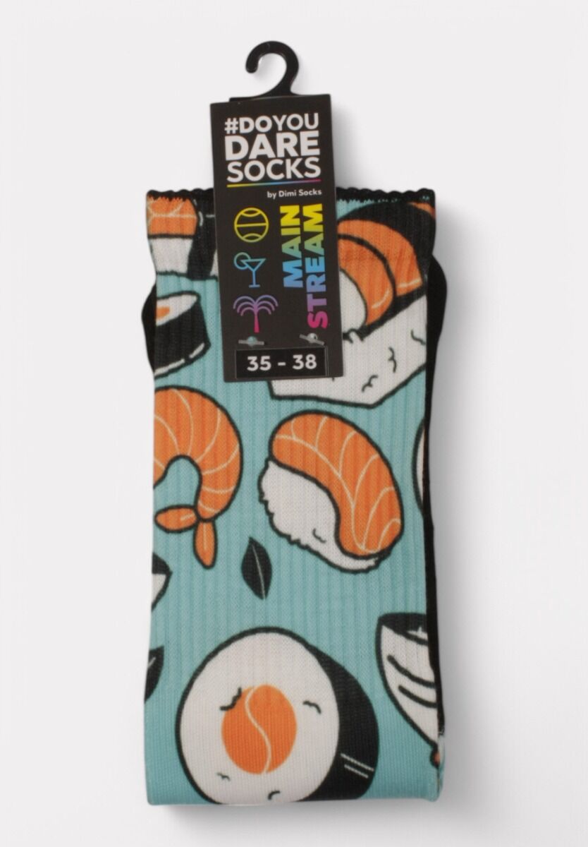 Κάλτσα #doyoudaresocks by Dimi Socks Digital Printed Casual Sushi
