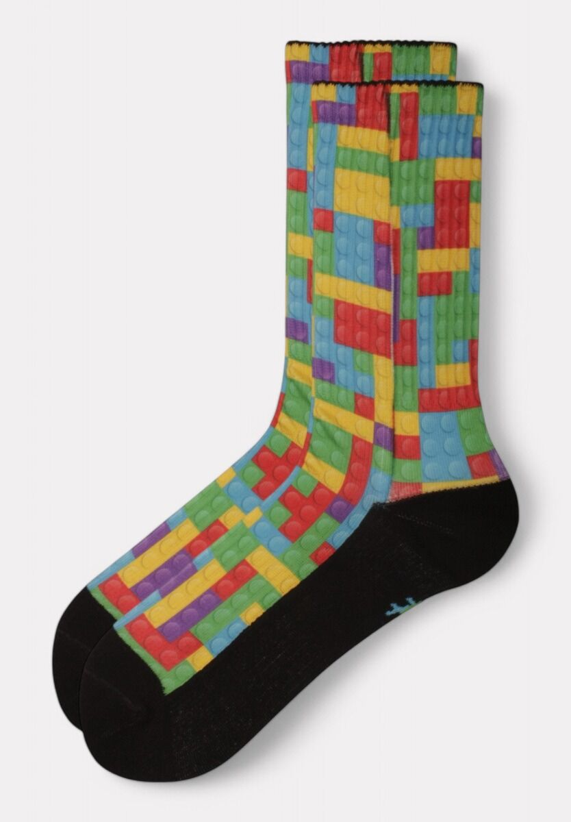 Κάλτσα #doyoudaresocks by Dimi Socks Digital Printed Casual Tetris