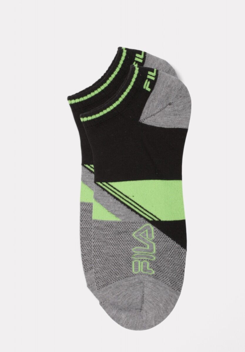 Fila Invisible Socks Socks Fashion Black 3 τεμάχια