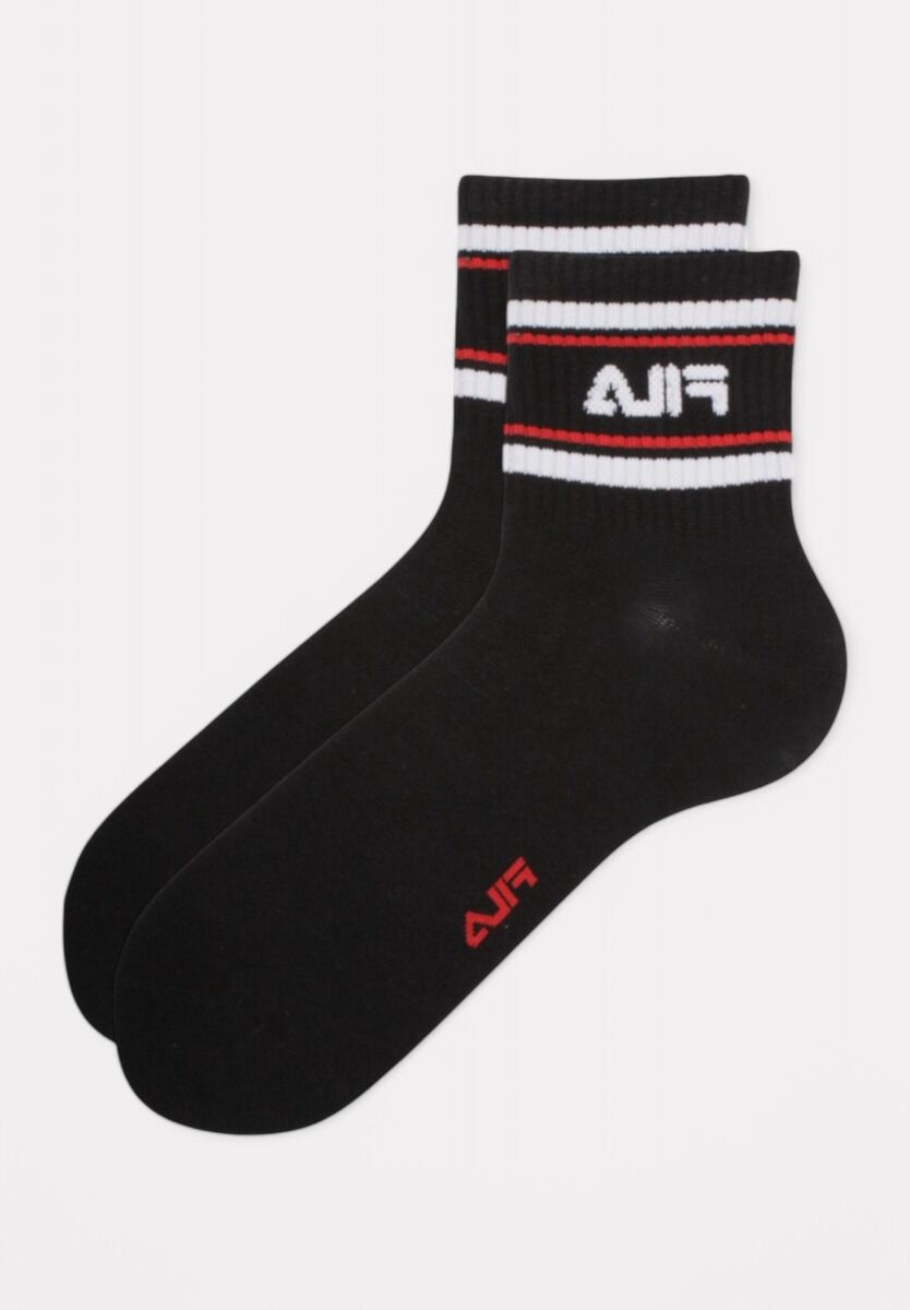  Fila Lifestyle Quarter Socks White/Black 3 τεμάχια
