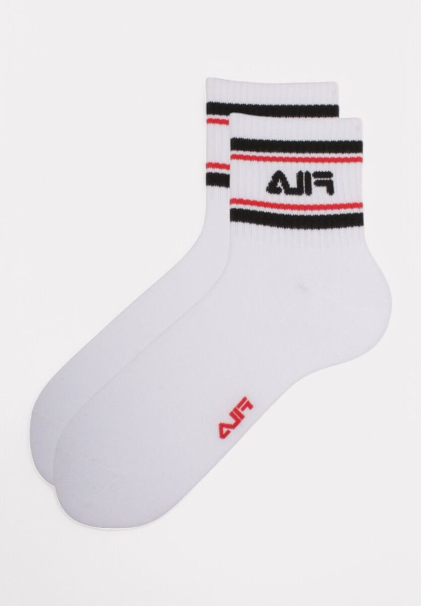  Fila Lifestyle Quarter Socks White/Black 3 τεμάχια