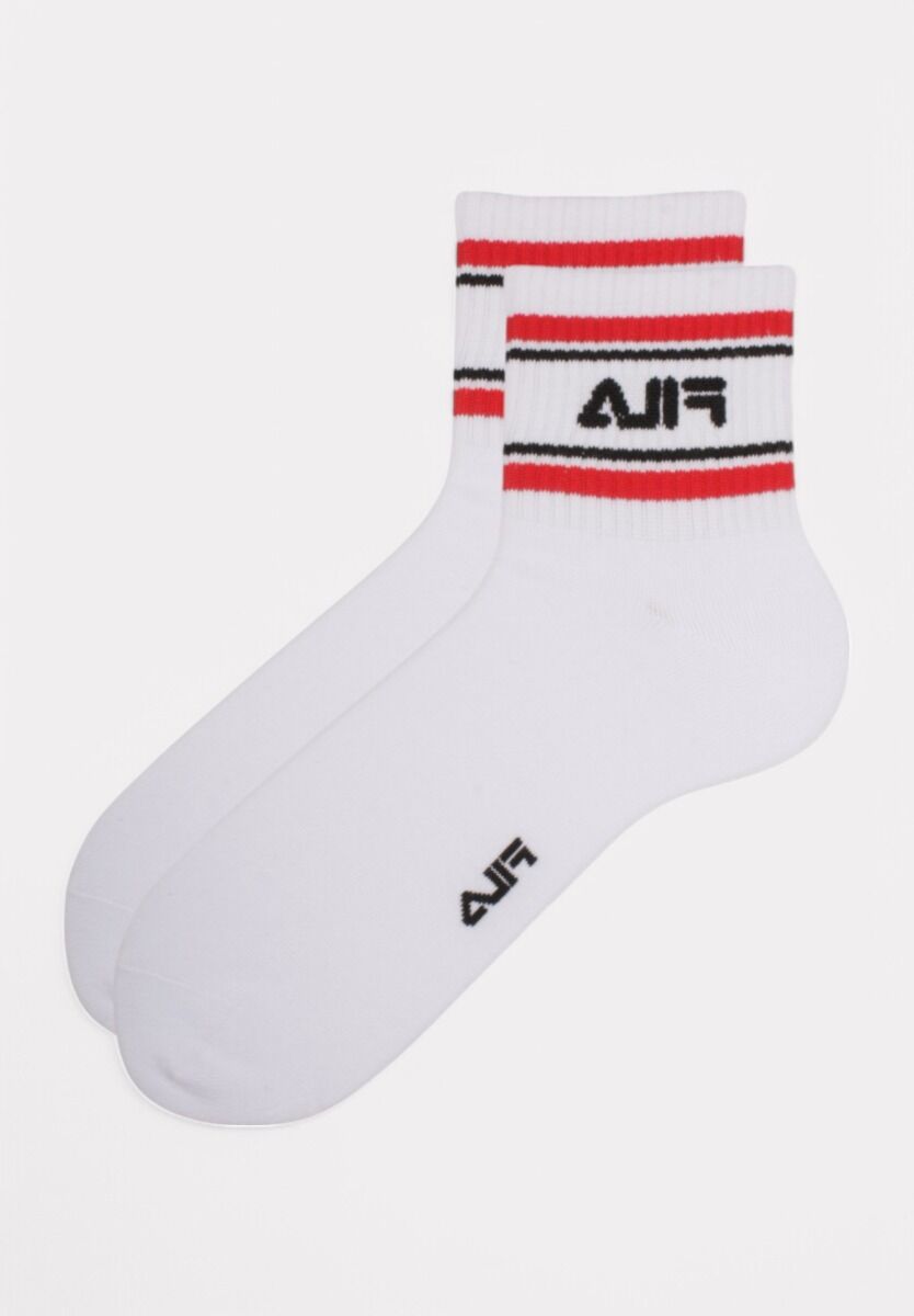  Fila Lifestyle Quarter Socks White/Black 3 τεμάχια