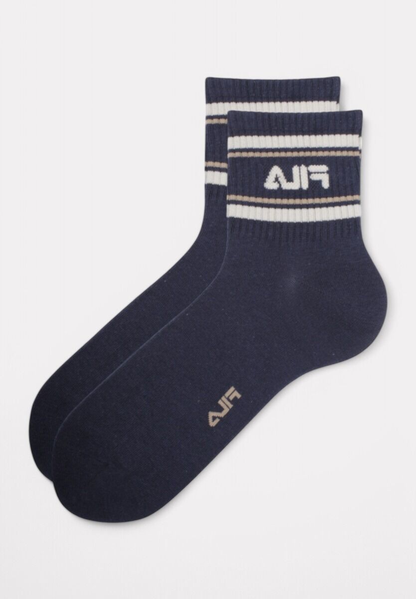 Fila Lifestyle Quarter Socks Navy/Sand 3 τεμάχια