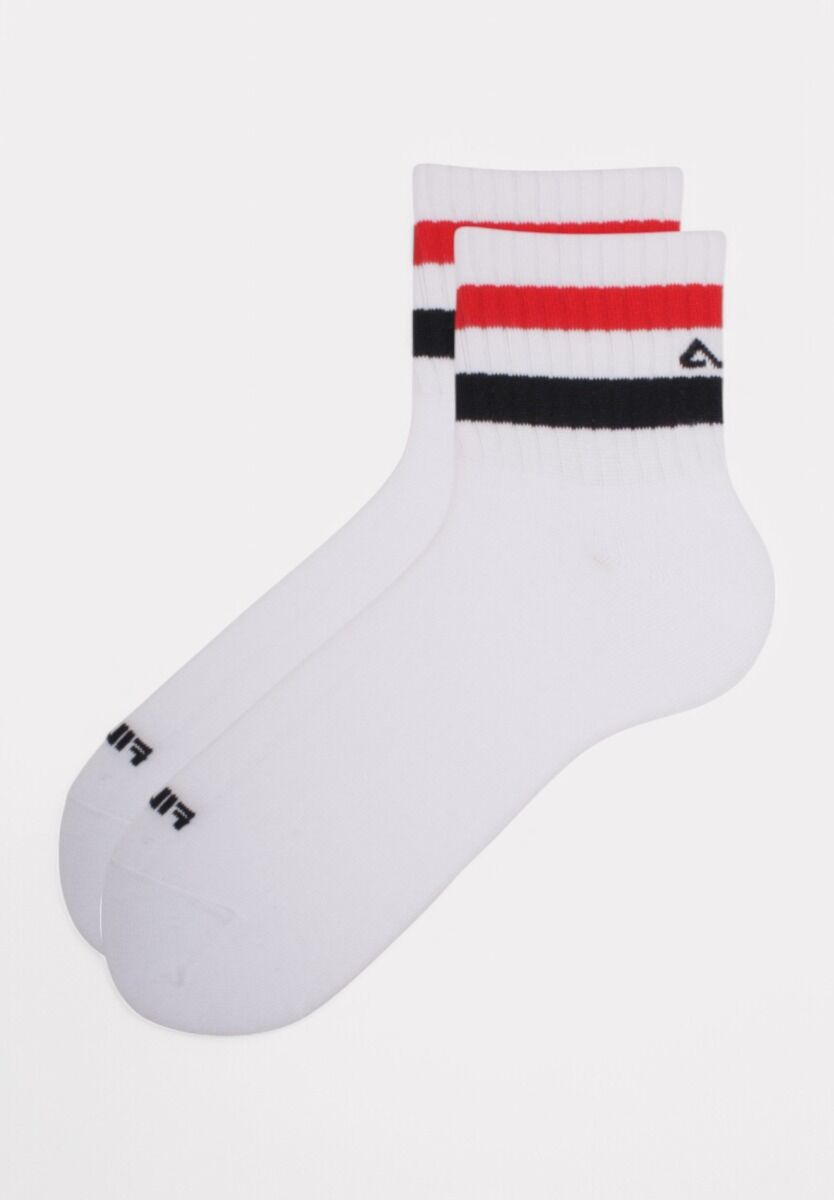  Fila Lifestyle Quarter Socks White/Sand/Navy 3 τεμάχια