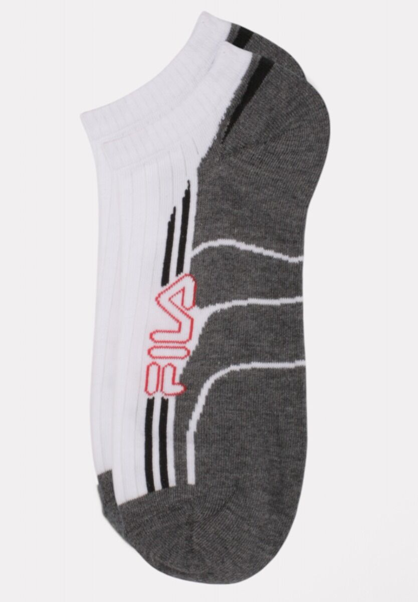  Fila Invisible Socks White/Gray/Black