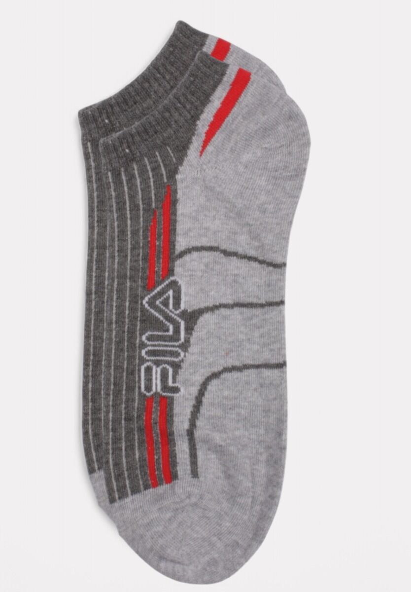  Fila Invisible Socks White/Gray/Black