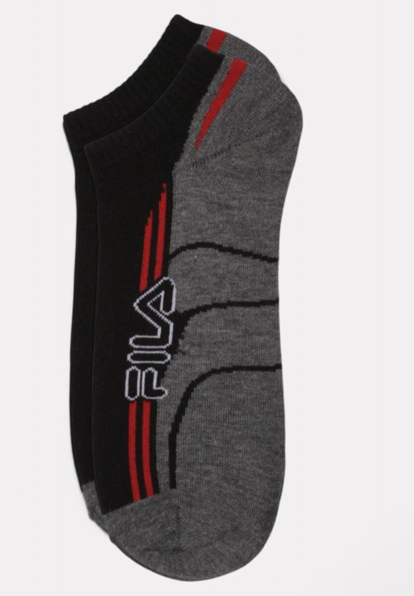  Fila Invisible Socks White/Gray/Black