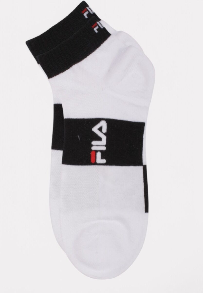  Fila Lifestyle Quarter Socks White/Navy 3 τεμάχια