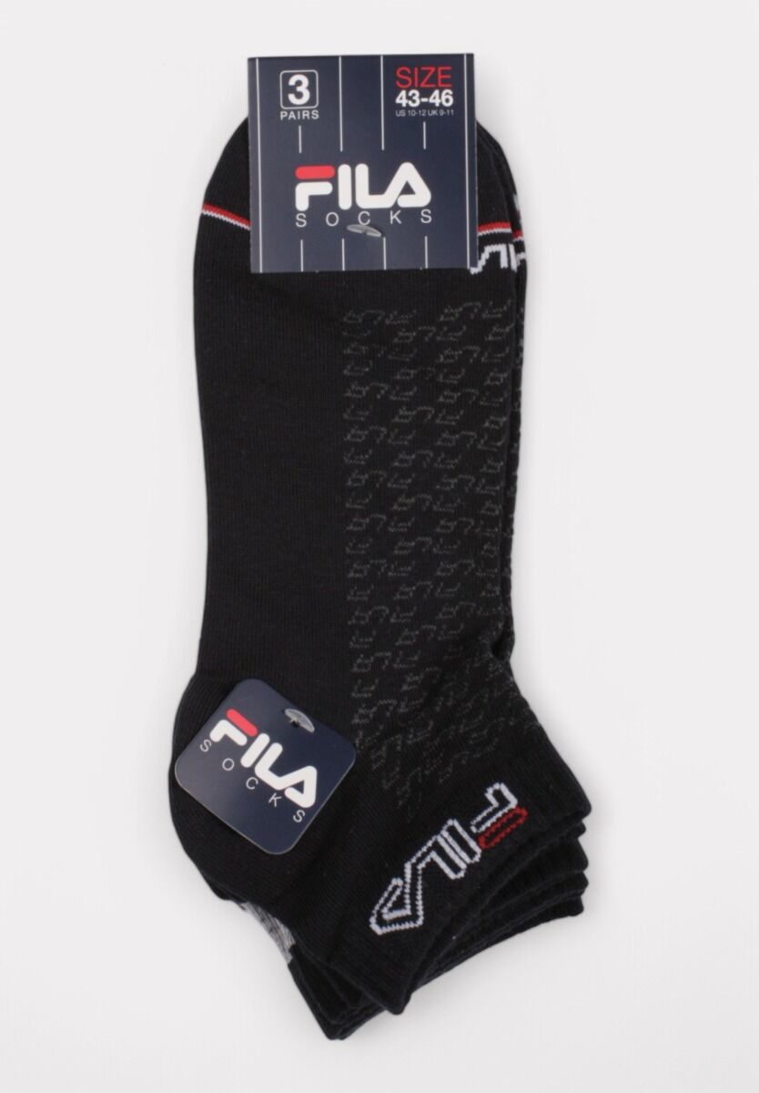  Fila Lifestyle Quarter Socks White/Grey/Navy 3 τεμάχια