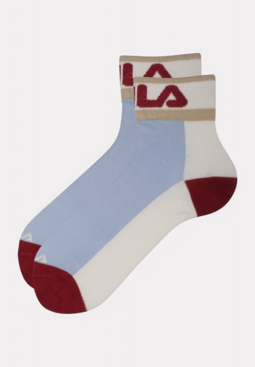 Fila Quarter Socks F3614 Wine Cream- 3 τεμάχια
