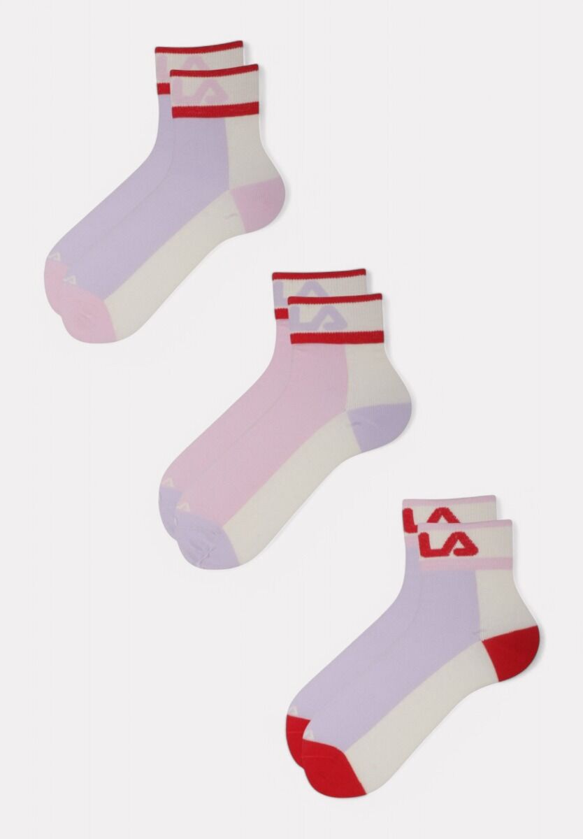 Fila Quarter Socks F3614 Flower - 3 τεμάχια