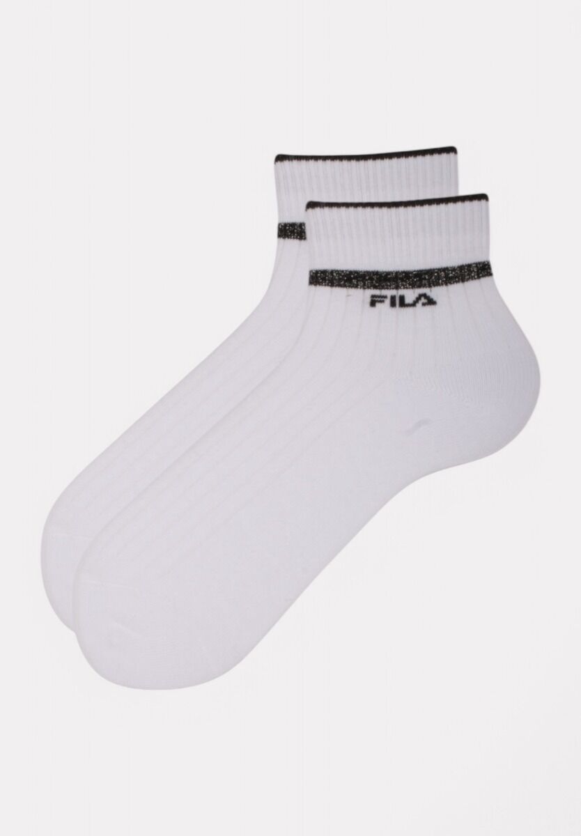 Fila Quarter Socks F6797 White Sweet Pink - 3 τεμάχια
