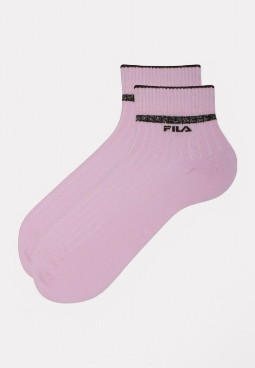 Fila Quarter Socks F6797 White Sweet Pink - 3 τεμάχια