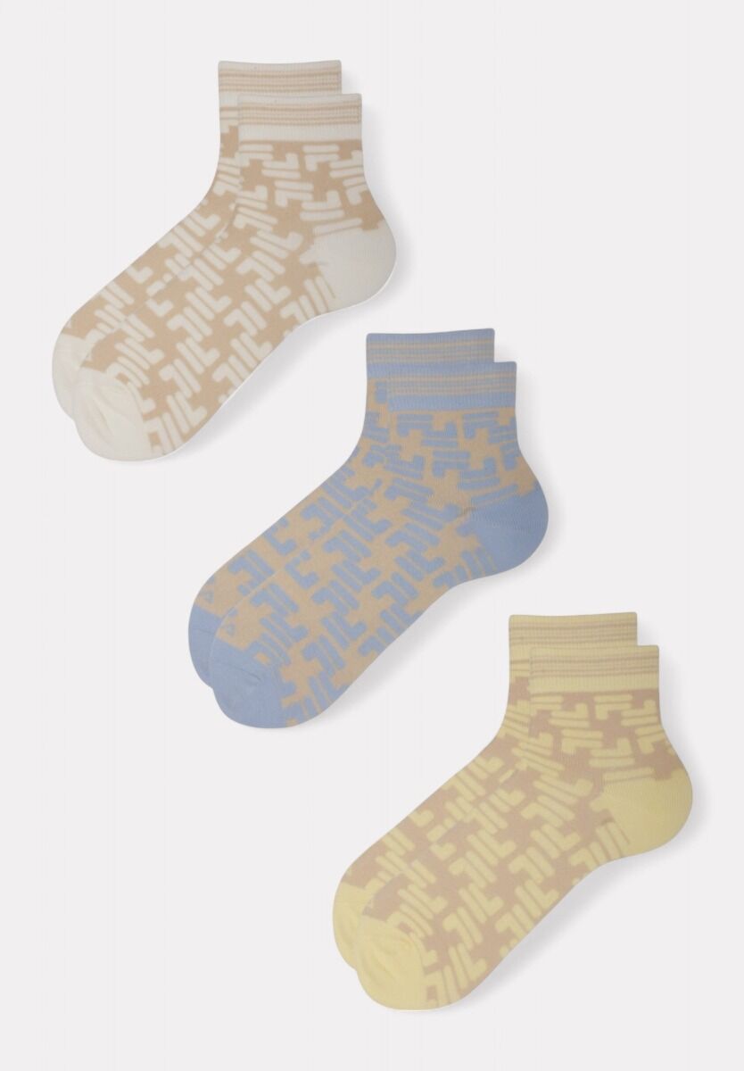 Fila Quarter Socks F3613 Summer - 3 τεμάχια