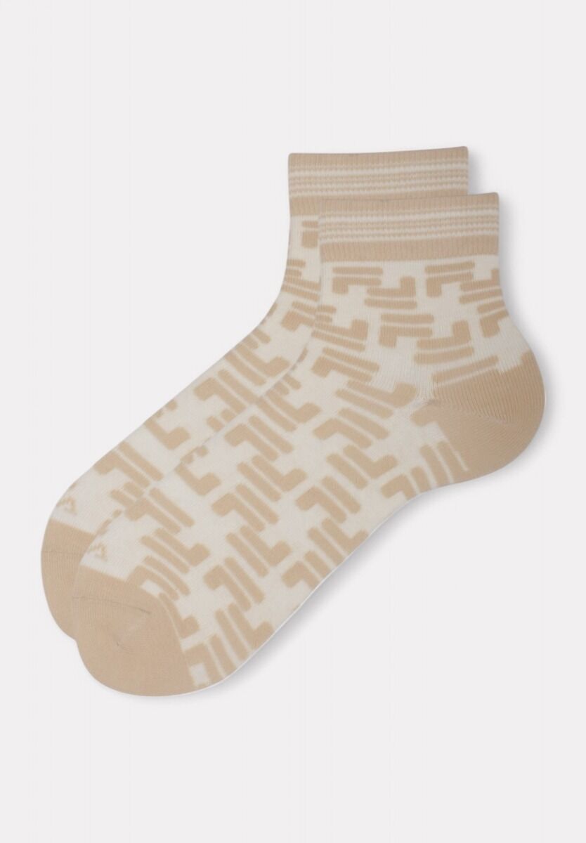 Fila Quarter Socks F3613 Cream Pink- 3 τεμάχια