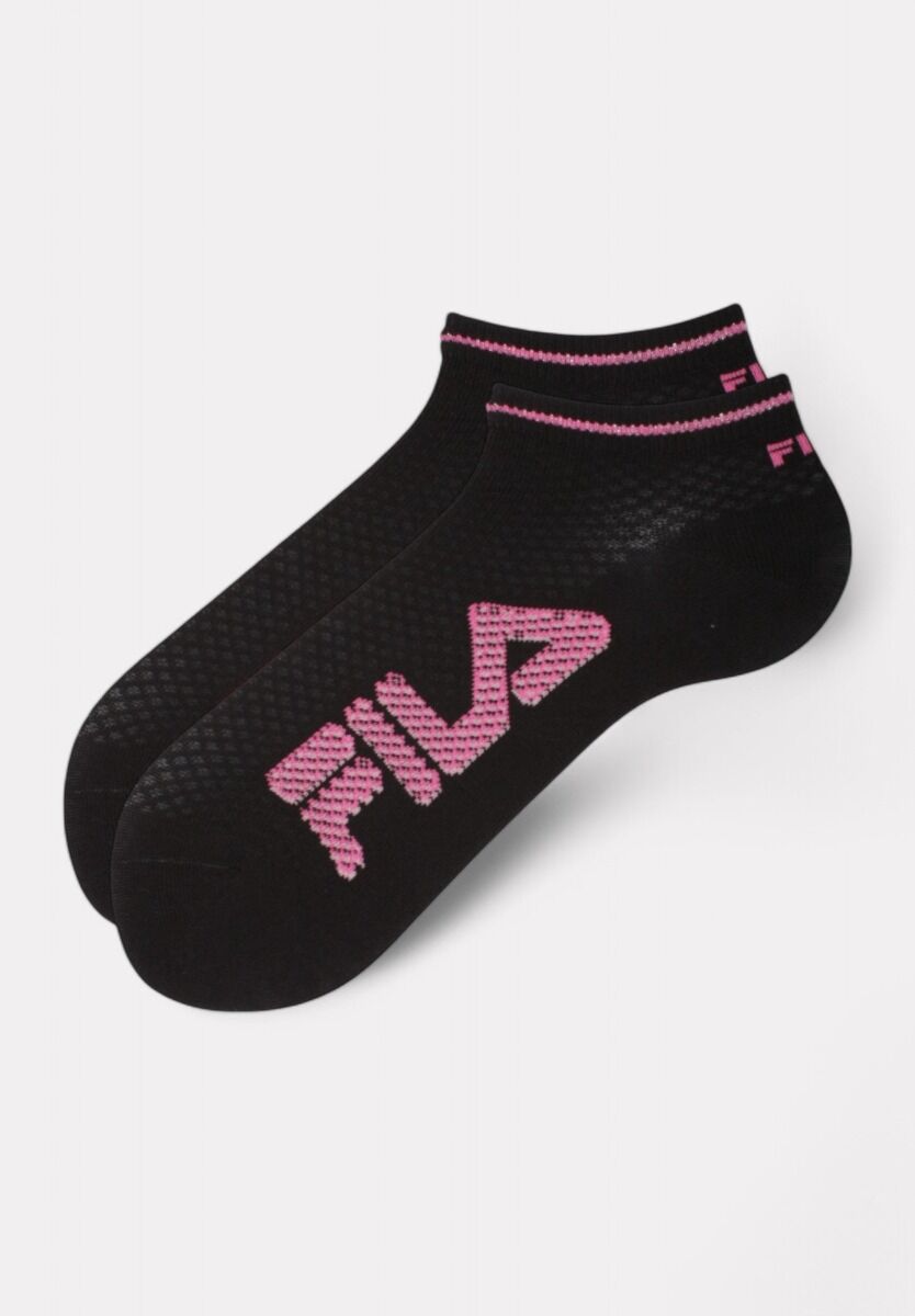 Fila Κάλτσες Μαύρες Neon Logo | Σετ 3 Ζευγάρια