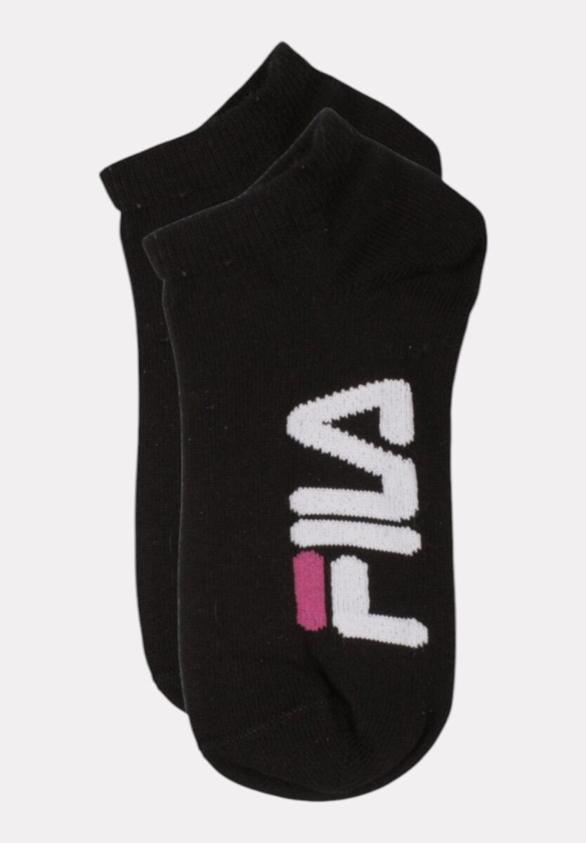 Fila Παιδικές Κάλτσες Σετ 3 Ζευγάρια Μαύρο/Φούξια/Λευκό