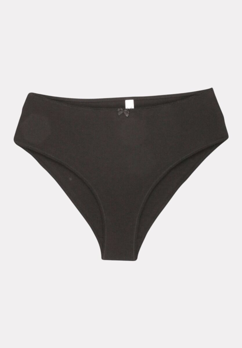 Σλιπ γυναικεία High Waist Bikini New Bra Lingerie Black 3 Τεμ.