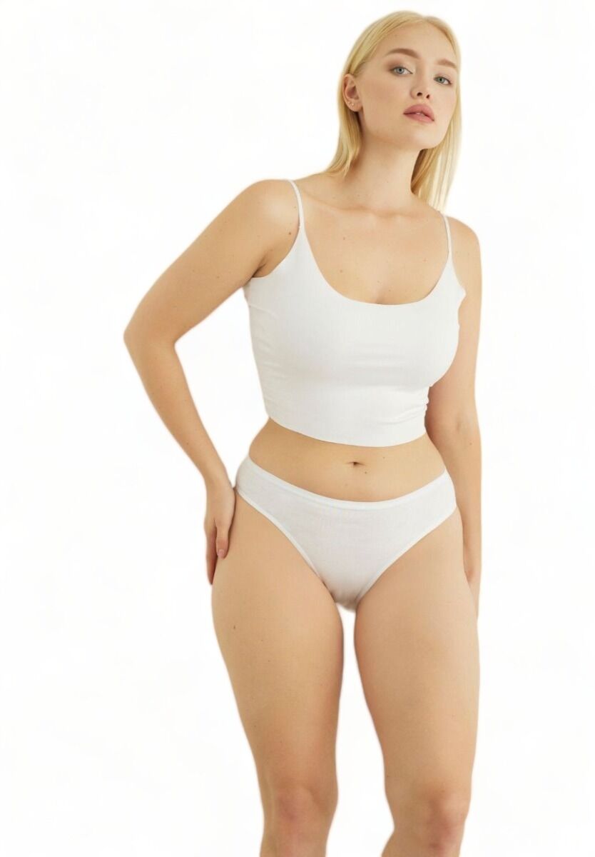 Σλιπ Mini μονόχρωμο Sexrn White σε οικονομική συσκευασία 3 τεμαχίων