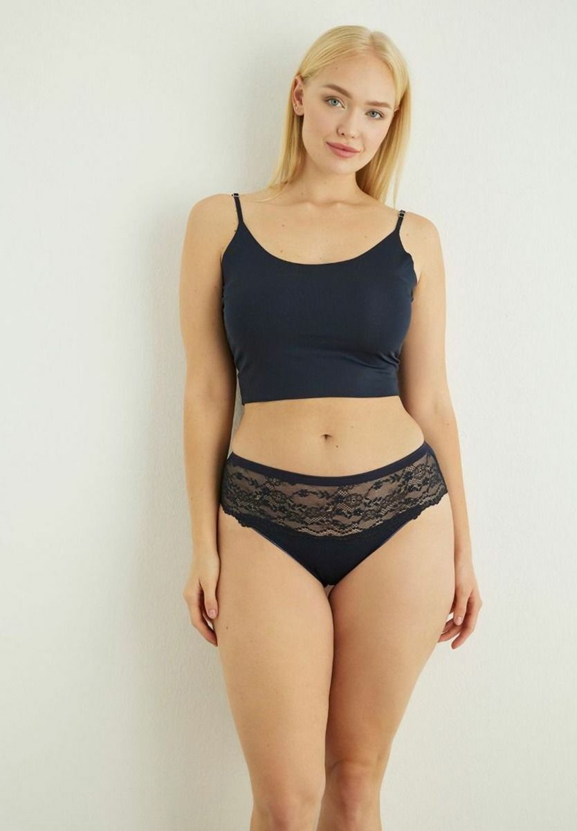 Brazil Slip με δαντέλα ψηλοκάβαλα Sexen Eliza 5 Tεμ.