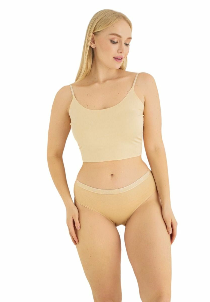 Σλίπ με εξωτερικό λάστιχο Sexen ψηλοκάβαλα Isabella Beige 5 Τεμ.