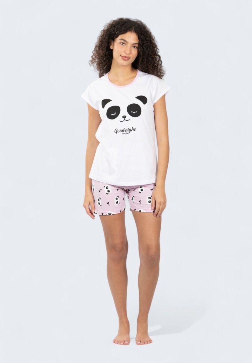 Γυναικεία πιτζάμα panda Nina Club από 100% βαμβάκι

