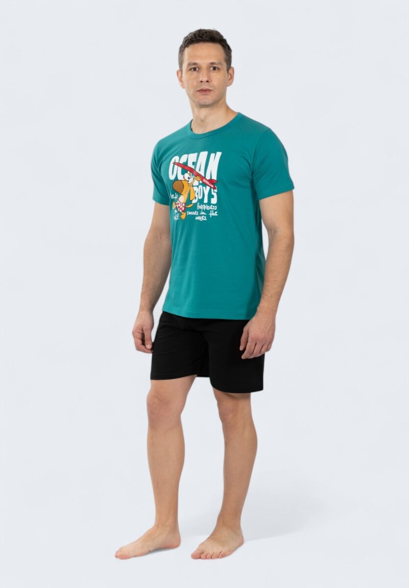Ανδρική Πιτζάμα Nina Club Ocean Boys  100% Βαμβάκι Πράσινη