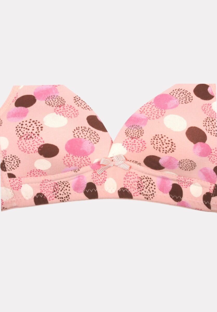Σουτιέν Εφηβικό Βαμβακερό Biyo Kids Dots Σομόν